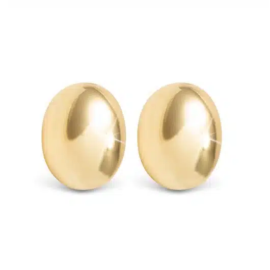 Vivian Polished Stud Gold Earrings