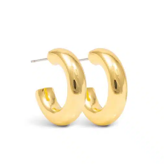 Kate Polished Huggie Gold Earrings