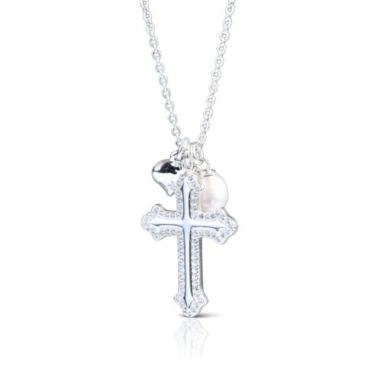 Cross/Heart/Pearl Necklace