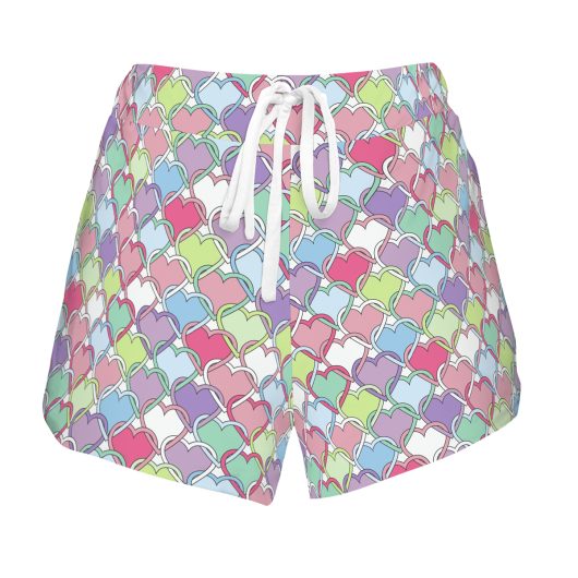 Love Lock Hearts Pajama Shorts | Fun Valentine PJ Bottoms