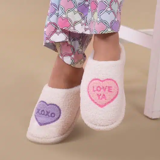Conversation Hearts Slipper