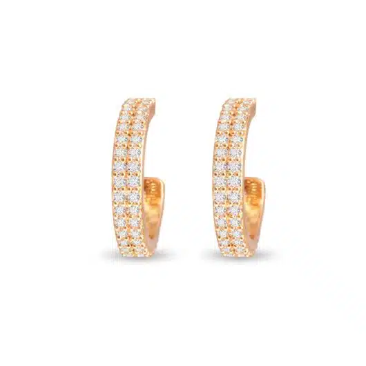 Mirco CZ Huggie Earring - Gold