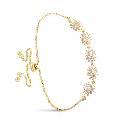 5 Pear Starburst Bracelet - Gold