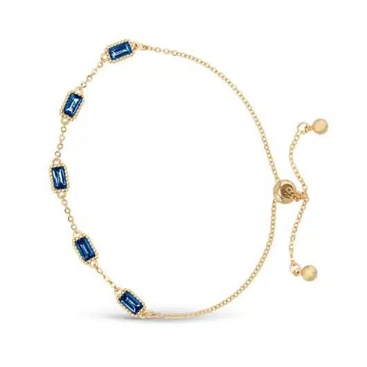 Gold CZ Station Bracelet - Image 2