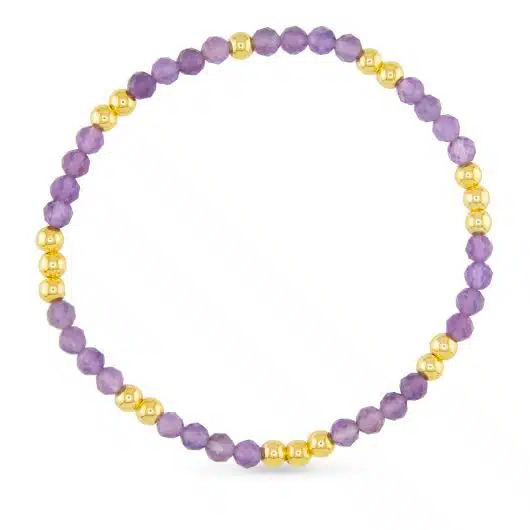 Gold Beaded Stretch Bracelet - Image 2
