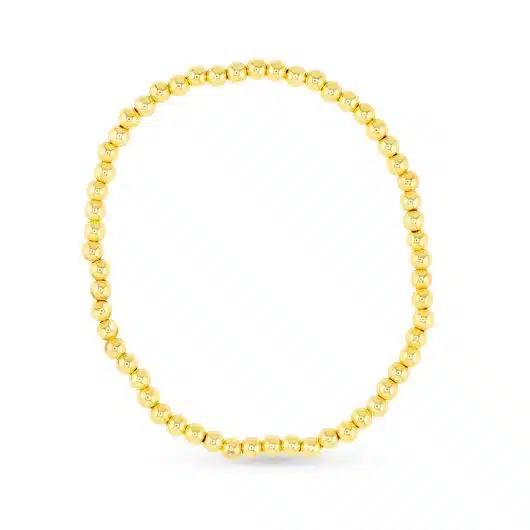 Gold Beaded Stretch Bracelet - Image 3