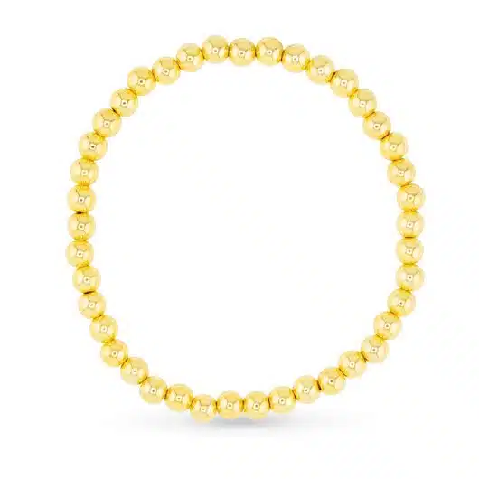 Gold Beaded Stretch Bracelet - Image 4