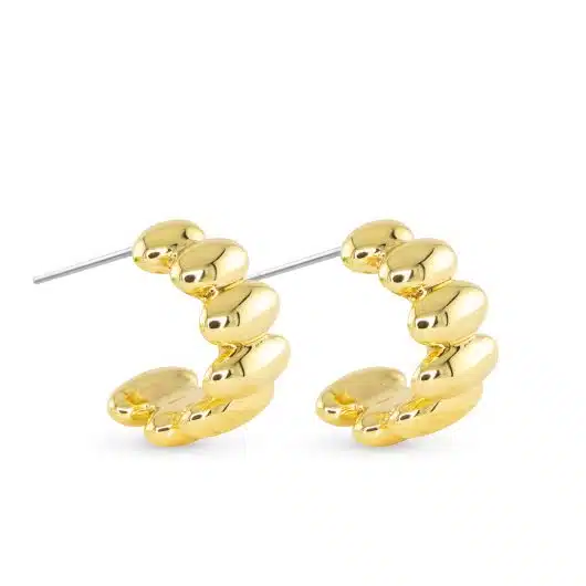 Geometric Hoop Earring - Gold