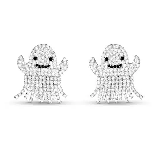 Silver Fringe Ghost Earrings