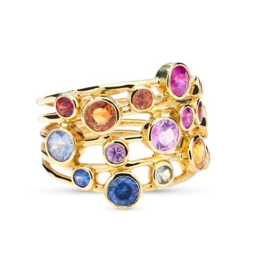 Multi-Color CZ Ring