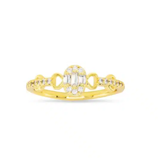 Gold CZ Vintage-esque Ring