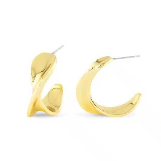 Gold Polished Daphne Hoop Earrings