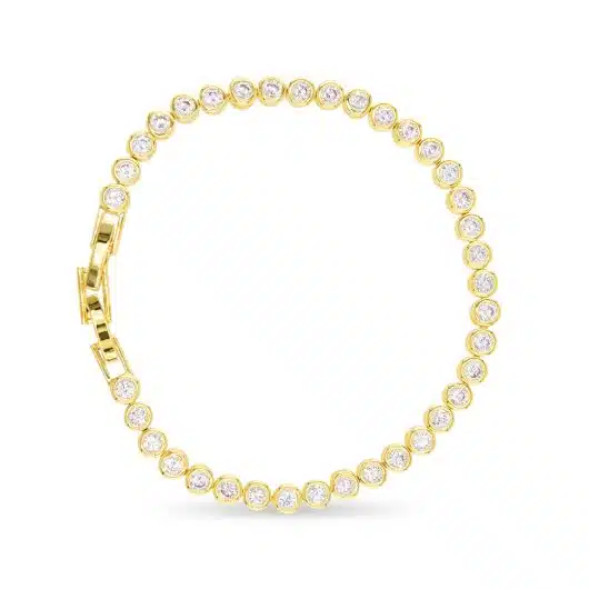 CZ Solitaire Bezel Tennis Bracelet