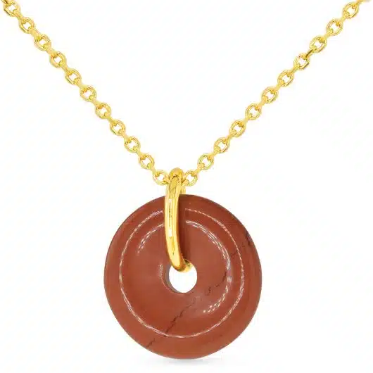 Gold Enamel Round Necklace