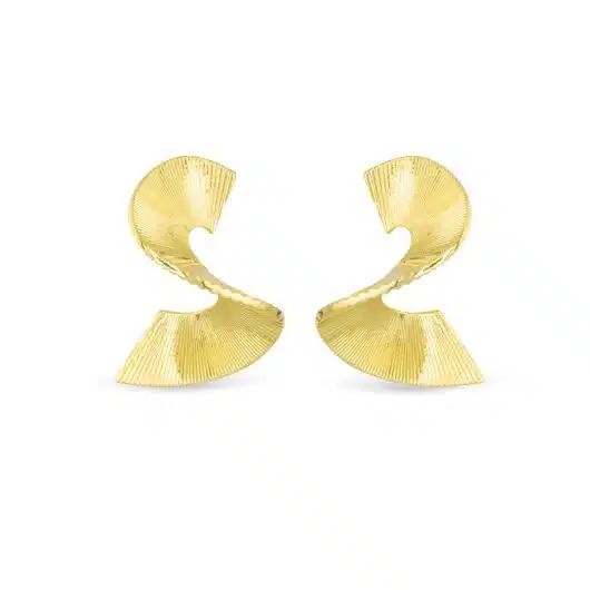 Gold Polished Regan Earrings