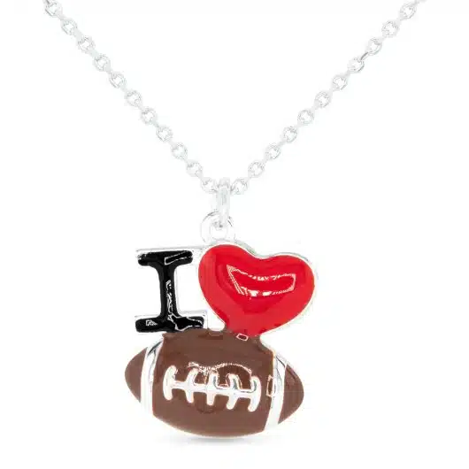 Silver I Love Sports Necklace