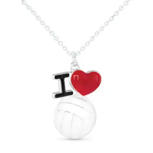 Silver I Love Sports Necklace - Image 2