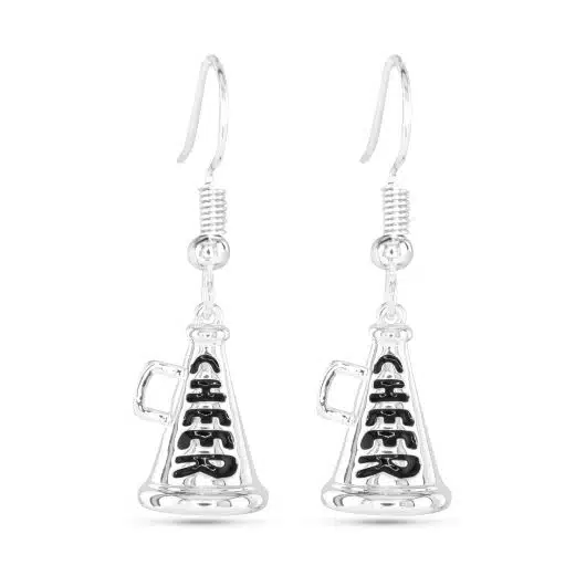 Silver I Love Sports Earrings - Image 3