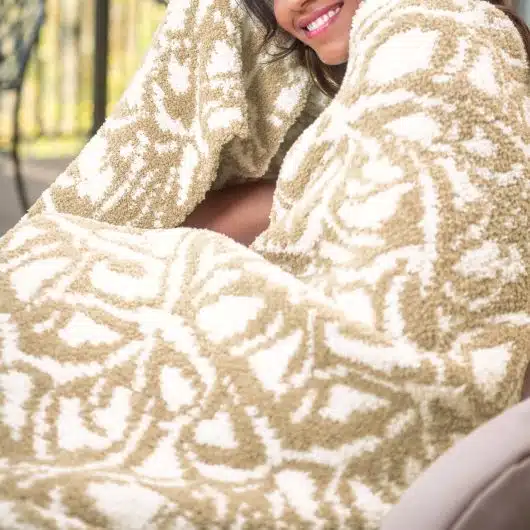 Fluffy Mosaic Throw Blanket