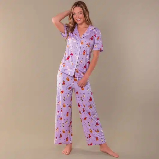 Cattitude Pajama Pants | Purple Kitty Cat PJ Bottoms - Image 3