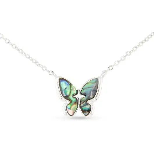 Abalone Butterfly Necklace