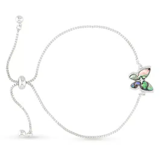 Abalone Blue Butterfly Bracelet