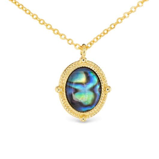 Gold Abalone Compass Necklace
