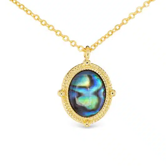 Gold Abalone Compass Necklace