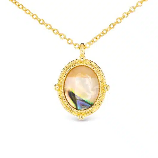 Gold Abalone Compass Necklace - Image 2