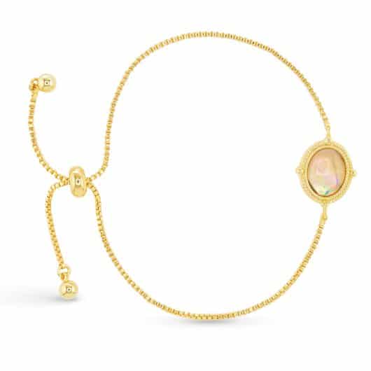 Gold Abalone Compass Bracelet