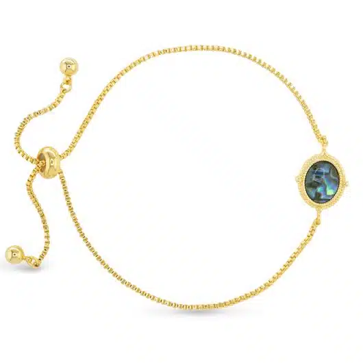 Gold Abalone Compass Bracelet - Image 2