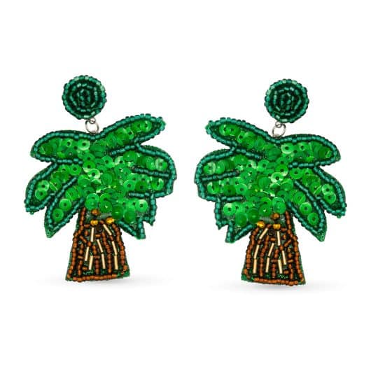 Beaded Palm Tree Earrings