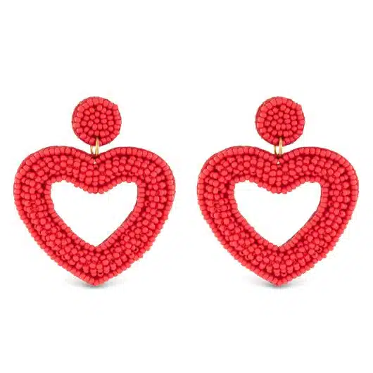 Beaded Valentine's Day Earrings