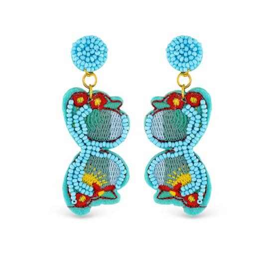 Beaded Blue Sunglasses Earrings