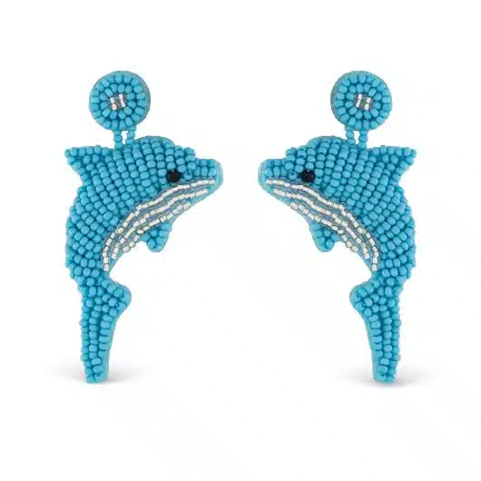 Beaded Dolphin Earrings
