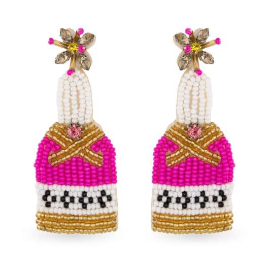 Beaded Champagne Earrings