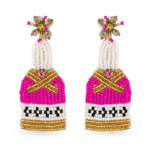 Beaded Champagne Earrings
