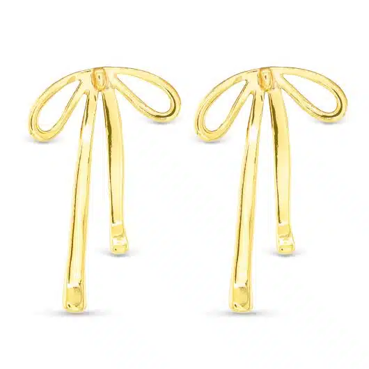 Delicate Long Bow Earrings