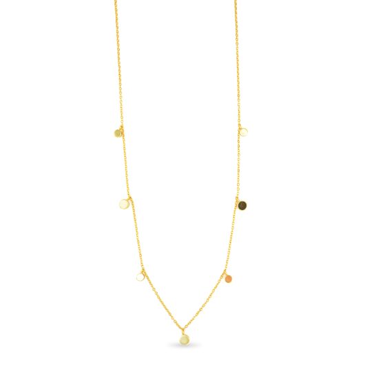 Gold Dot Station Necklace