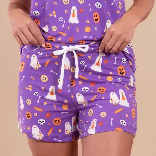 Trick-or-Treat Pups Pajama Shorts | Halloween Dog PJ Bottoms