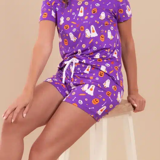 Trick-or-Treat Pups Pajama Shorts | Halloween Dog PJ Bottoms - Image 4