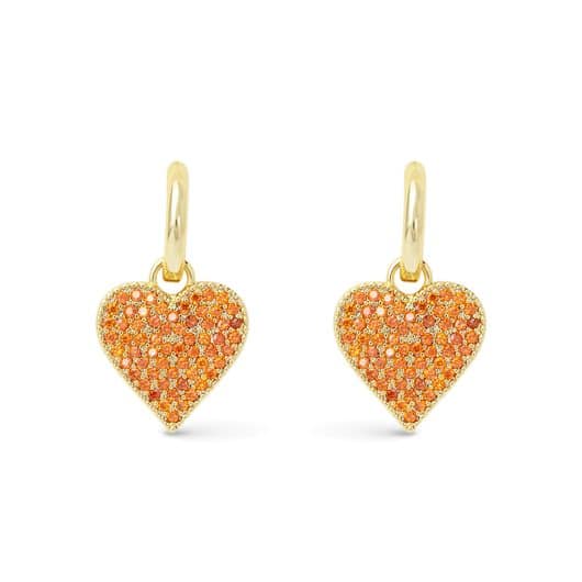 Gold CZ Casino Card Suit Earrings