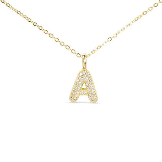 CZ Large Initial Necklace