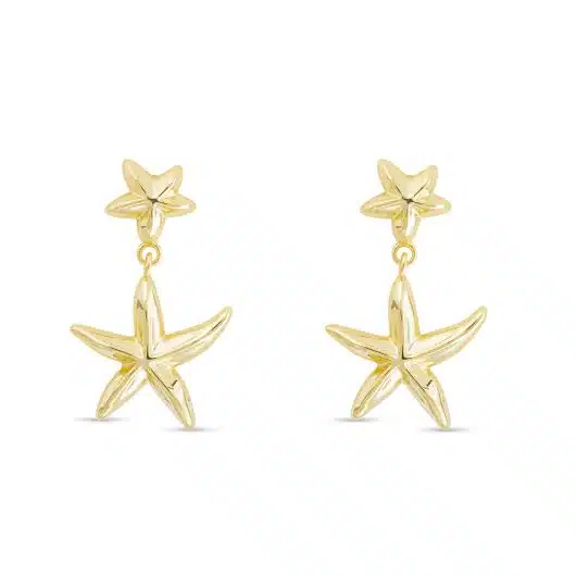 Double Starfish Dangle Earrings