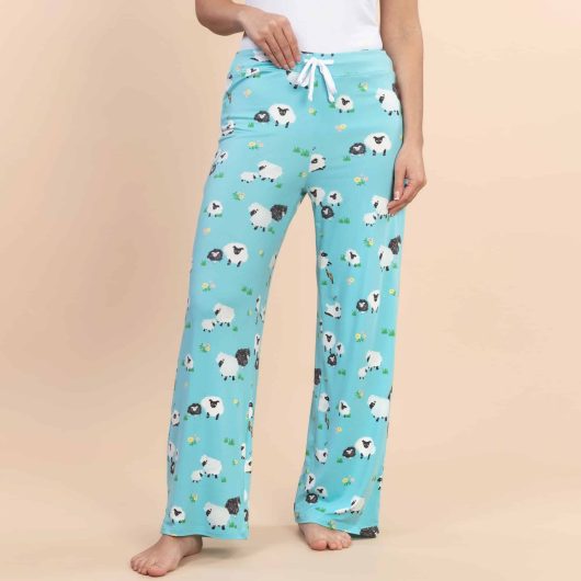 Sleepy Sheep Pajama Pants | Soft Blue Bedtime PJ Bottoms