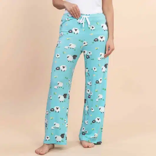 Sleepy Sheep Pajama Pants | Soft Blue Bedtime PJ Bottoms