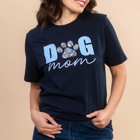 Dog Mom | Women's Navy Short-Sleeve Everyday Tee