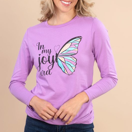 In My Joy Era | Women's Dark Purple Long-Sleeve Everyday Tee