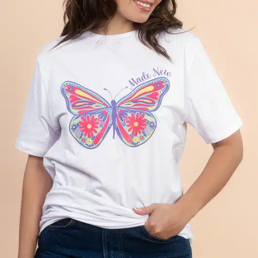 Made New | Women's White Short-Sleeve Easter Tee