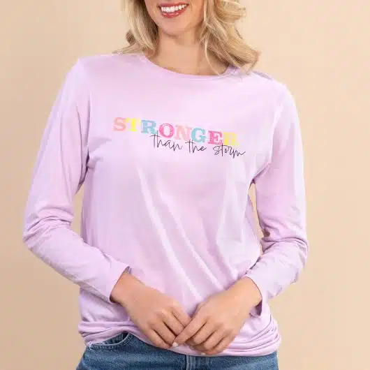 Stronger Than The Storm | Women's Purple Everyday Tee
